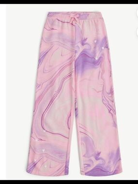 Justice Girl's Fleece Wide Leg Pant, Sweatpants, Joggers Fleece Size S